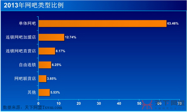 2013年网吧类型比例